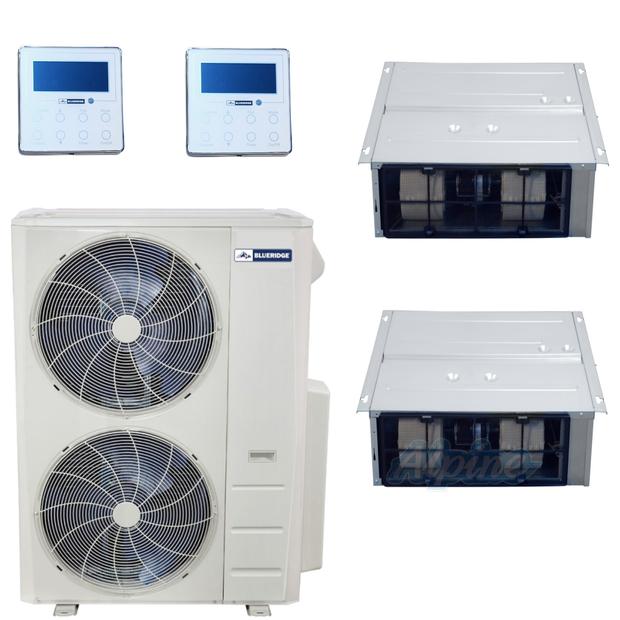 Photo of Blueridge BMM4821-24D-24D 48,000 BTU (4 Ton) 2-Zone 20.5 SEER2 Inverter R-410A XM1 Series Heat Pump Condenser System 33401