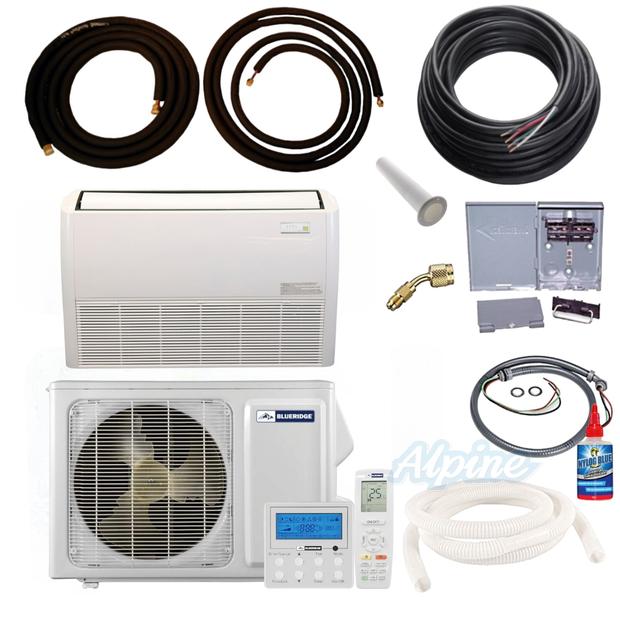 Photo of Blueridge BMKH2420FCC KIT25 24,000 BTU 20 SEER2 - R-410A - S5 SERIES - 208/230V ULTRA HEAT Single Zone Wall / Ceiling Ductless Mini Split System KIT 25FT - WiFi Capable 56563