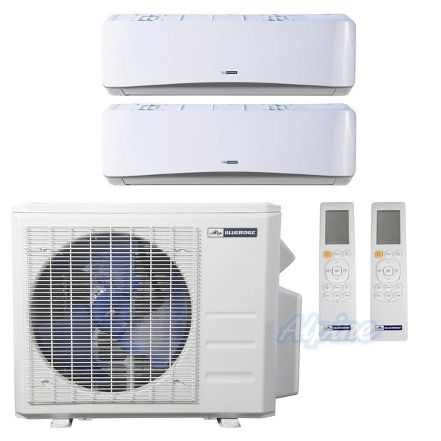Photo of Blueridge BMM1822-12W-12W 18,000 BTU (1.5 Ton) 21.5 SEER / 21 SEER2 - M2 SERIES - Two Zone Ductless Mini-Split Heat Pump System (Wi-Fi Capable) 46711