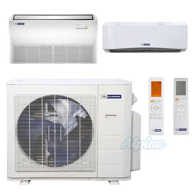 Photo of Blueridge BMM3622-6W-24F 36,000 BTU (3 Ton) 2-Zone 23.1 SEER2 Inverter R-410A XM1 Series Heat Pump Condenser System 51800