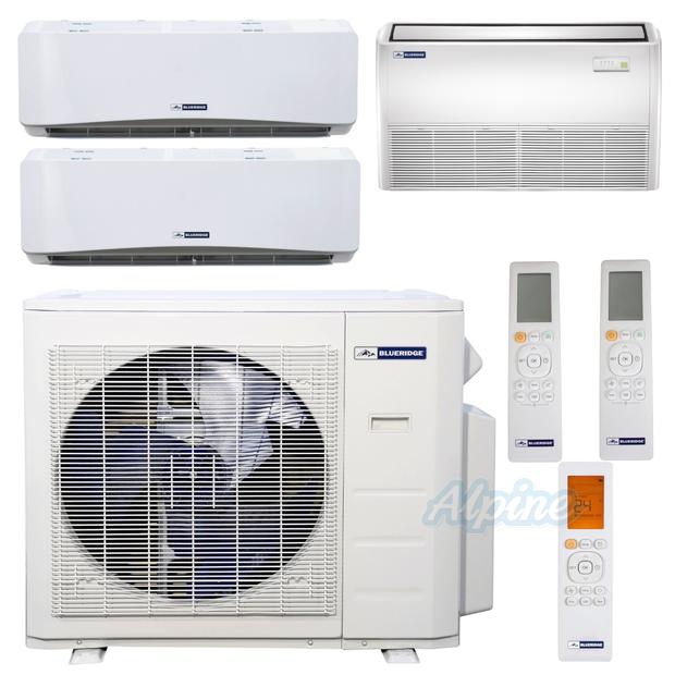 Photo of Blueridge BMM36HH21-6W-6W-24F 36,000 BTU (3 Ton) 3-Zone 21 SEER2 Inverter R-410A XM3 Series Heat Pump Ultra Cool/Ultra Heat System 51804