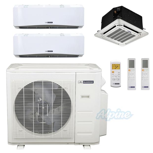 Photo of Blueridge BMM36HH21-6W-6W-18C 36,000 BTU (3 Ton) 3-Zone 21 SEER2 Inverter R-410A XM3 Series Heat Pump Ultra Cool/Ultra Heat System 46718