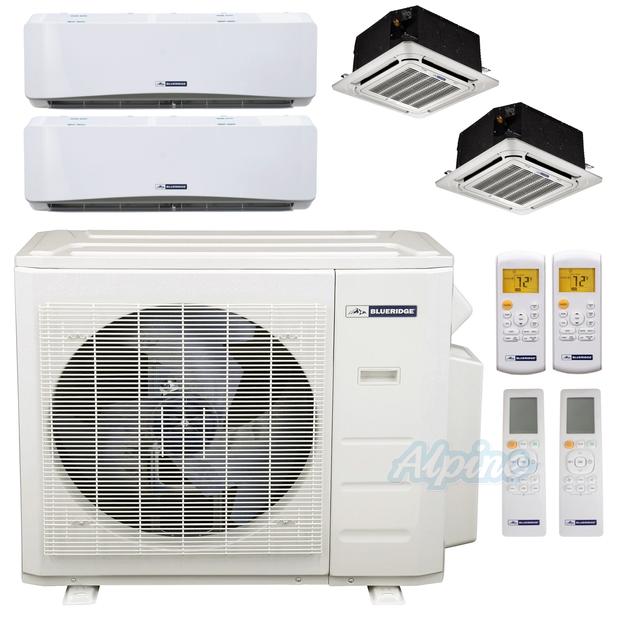 Photo of Blueridge BMM3622-6W-6W-9C-9C 36,000 BTU (3 Ton) 4-Zone 23.1 SEER2 Inverter R-410A XM1 Series Heat Pump Condenser System 46724