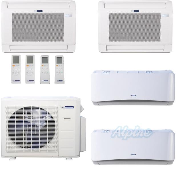 Photo of Blueridge BMM3622-6W-9W-12L-12L 36,000 BTU (3 Ton) 4-Zone 23.1 SEER2 Inverter R-410A XM1 Series Heat Pump Condenser System 51606