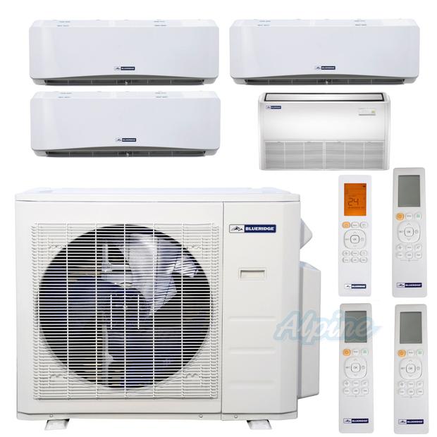 Photo of Blueridge BMM3622-6W-6W-6W-18F 36,000 BTU (3 Ton) 4-Zone 23.1 SEER2 Inverter R-410A XM1 Series Heat Pump Condenser System 51820