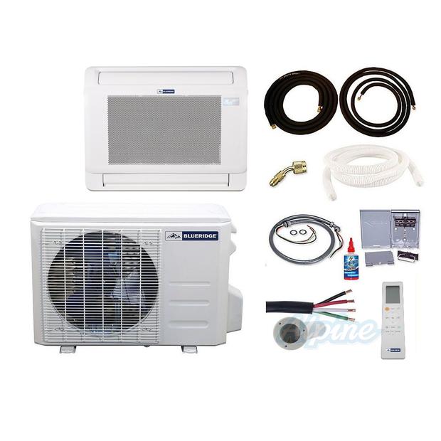 Photo of Blueridge BMY12HH23LW KIT25 12,000 BTU (1 Ton) 23 SEER / 24.2 SEER2 - R-410A - S4 SERIES - 208/230V Hyper Heat Low Wall Mounted Ductless Mini Split System KIT 25FT - WiFi Capable 46330