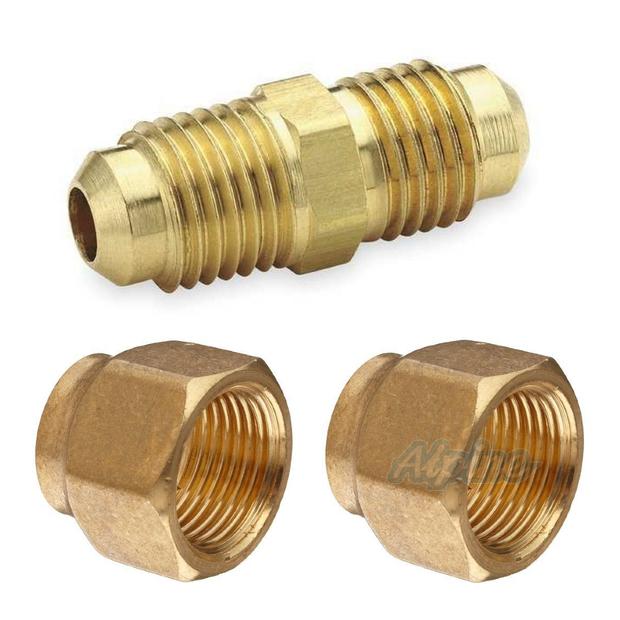 Photo of Alpine BU-04 KIT 1/4 inch Brass Union and Brass Nut KIT 48309