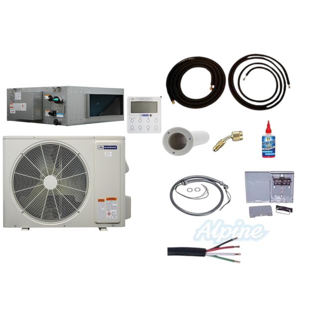 Photo of Blueridge BXS4Z09UC0-9CDH-KIT25 9,100 BTU (0.8 Ton) 1-Zone 22 SEER2 Inverter R-32 XS4 Heat Pump Ultra Cool/Ultra Heat System KIT 25 FT 61389
