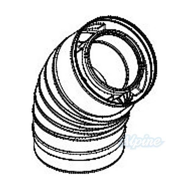 Photo of Crown Boiler Company 230565 100/150mm 45° Concentric Vent Elbow 64610