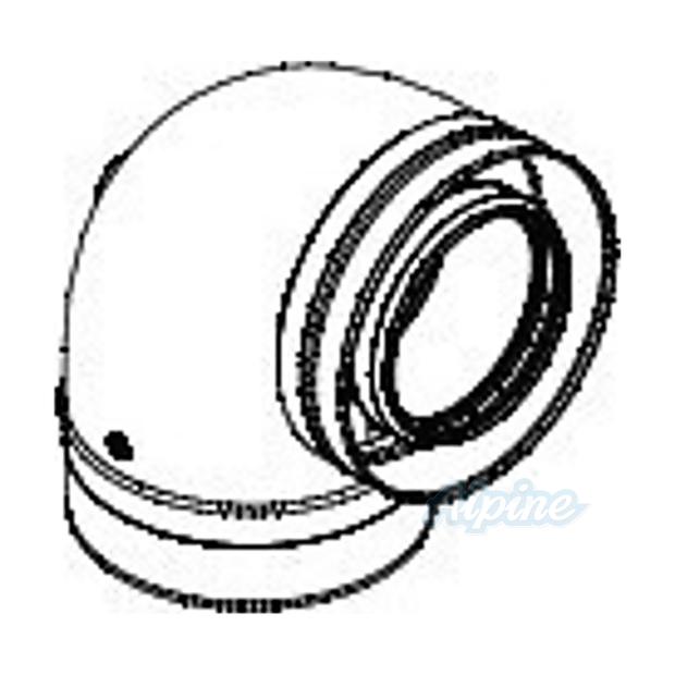 Photo of Crown Boiler Company 230566 100/150mm 90° Concentric Vent Elbow 64611