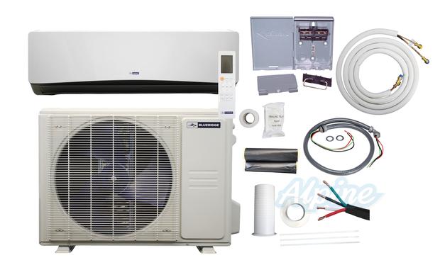 Photo of Blueridge BDS3A12UC0-12WM-KIT15 12,000 BTU (1 Ton) 1-Zone DIY 23.5 SEER2 Inverter R-454B DS3 Heat Pump Ultra Cool/Ultra Heat System KIT 15 FT 61691