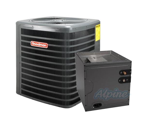 Photo of Goodman GLZS4BA2410-CAPTA2422A3 2 Ton 14 SEER2 R-32 Heat Pump System – Heat Pump & Evap Coil 60946