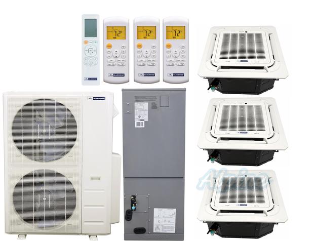 Photo of Blueridge BMM4821-9C-9C-9C-36AH 48,000 BTU (4 Ton) 4-Zone 20.8 SEER2 Inverter R-410A XM1 Series Heat Pump Condenser System 64098