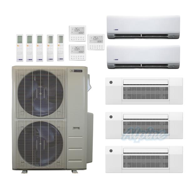 Photo of Blueridge BXM1A48SC0-6CC1-6CC1-6CC1-12WM-18WM 47,000 BTU (3.9 Ton) 5-Zone 24 SEER2 Inverter R-454B XM1 Series Heat Pump Condenser System 60971