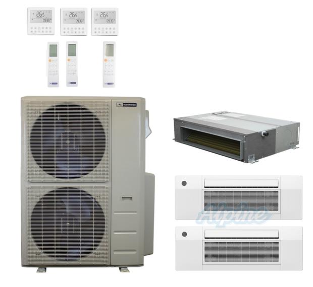 Photo of Blueridge BXM3A48UC0-12CC1-12CC1-24CDH 47,000 BTU (3.9 Ton) 3-Zone 21.7 SEER2 Inverter R-454B XM3 Series Heat Pump Ultra Cool/Ultra Heat System 61131
