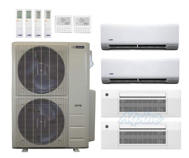 Photo of Blueridge BXM1A60SC0-9WM-9WM-18CC1-18CC1 60,000 BTU (5 Ton) 4-Zone 22 SEER2 Inverter R-454B XM1 Series Heat Pump Condenser System 60973