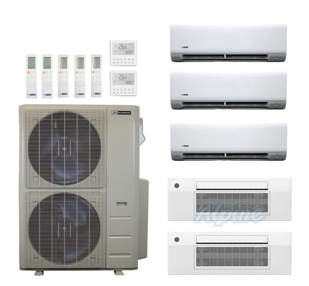 Photo of Blueridge BXM1A48SC0-6WM-6WM-9CC1-9CC1-12WM 47,000 BTU (3.9 Ton) 5-Zone 24 SEER2 Inverter R-454B XM1 Series Heat Pump Condenser System 60974