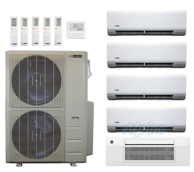 Photo of Blueridge BXM1A48SC0-9WM-9WM-12CC1-12WM-18WM 47,000 BTU (3.9 Ton) 5-Zone 24 SEER2 Inverter R-454B XM1 Series Heat Pump Condenser System 60981