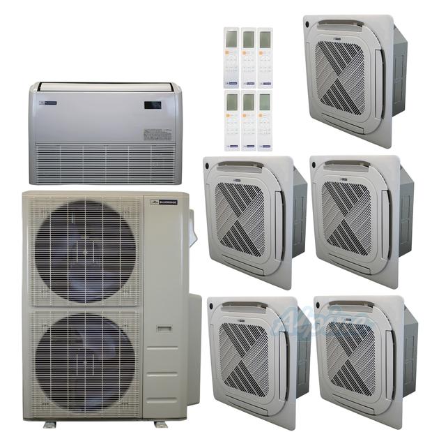 Photo of Blueridge BXM1A60SC0-9CC4-9CC4-9CC4-9CC4-12CC4-18FC 60,000 BTU (5 Ton) 6-Zone 22 SEER2 Inverter R-454B XM1 Series Heat Pump Condenser System 61936