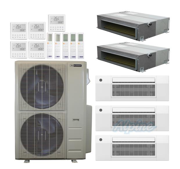 Photo of Blueridge BXM1A48SC0-6CC1-6CC1-6CC1-12CDH-18CDH 46,000 BTU (3.8 Ton) 5-Zone 22.2 SEER2 Inverter R-454B XM1 Series Heat Pump Condenser System 60987