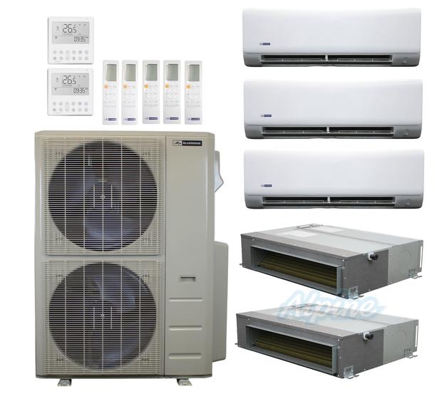 Photo of Blueridge BXM1A60SC0-6WM-6WM-6WM-12CDH-24CDH 60,000 BTU (5 Ton) 5-Zone 20 SEER2 Inverter R-454B XM1 Series Heat Pump Condenser System 60992