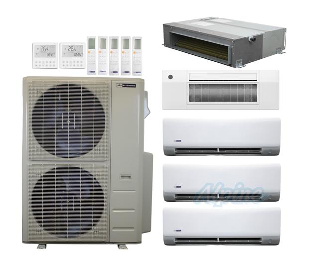 Photo of Blueridge BXM1A48SC0-9CC1-9WM-9WM-9WM-24CDH 46,000 BTU (3.8 Ton) 5-Zone 22.2 SEER2 Inverter R-454B XM1 Series Heat Pump Condenser System 61023