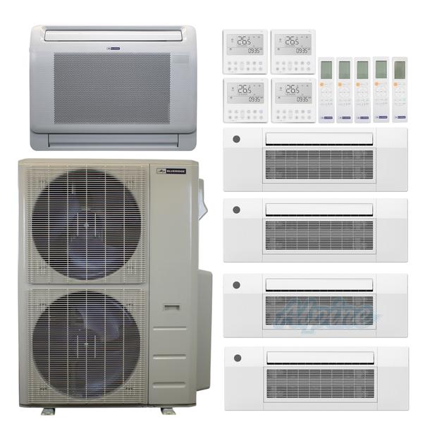 Photo of Blueridge BXM1A48SC0-9CC1-9CC1-9CC1-12CC1-12LW 47,000 BTU (3.9 Ton) 5-Zone 24 SEER2 Inverter R-454B XM1 Series Heat Pump Condenser System 61032