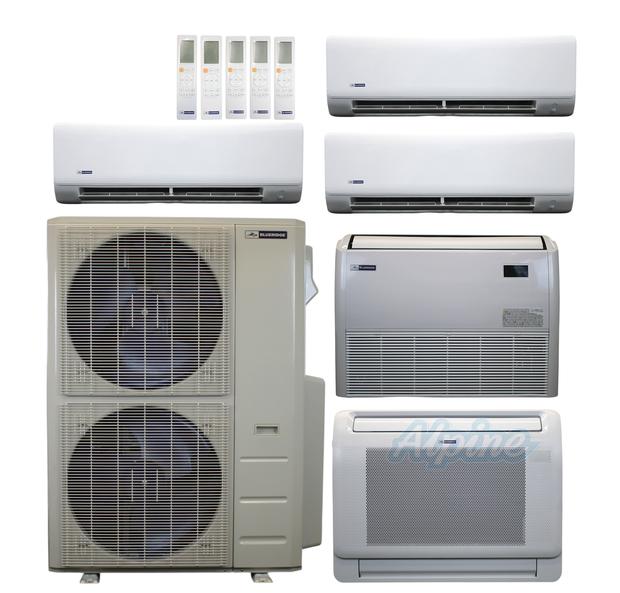 Photo of Blueridge BXM3A55UC0-6WM-6WM-9WM-12LW-24FC 51,000 BTU (4.3 Ton) 5-Zone 22.2 SEER2 Inverter R-454B XM3 Series Heat Pump Ultra Cool/Ultra Heat System 61121