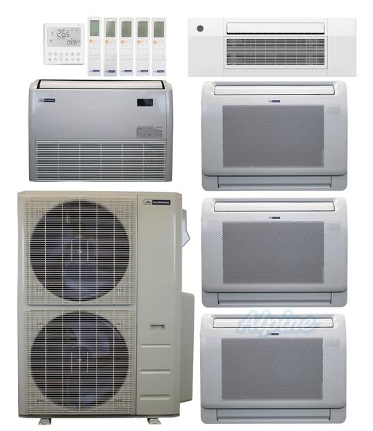 Photo of Blueridge BXM3A55UC0-6CC1-12LW-12LW-12LW-18FC 51,000 BTU (4.3 Ton) 5-Zone 22.2 SEER2 Inverter R-454B XM3 Series Heat Pump Ultra Cool/Ultra Heat System 61116