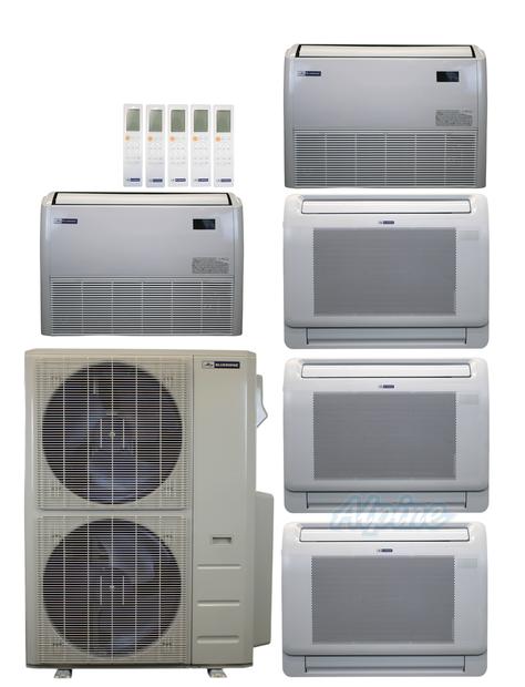 Photo of Blueridge BXM3A55UC0-12LW-12LW-12LW-18FC-18FC 51,000 BTU (4.3 Ton) 5-Zone 22.2 SEER2 Inverter R-454B XM3 Series Heat Pump Ultra Cool/Ultra Heat System 61117