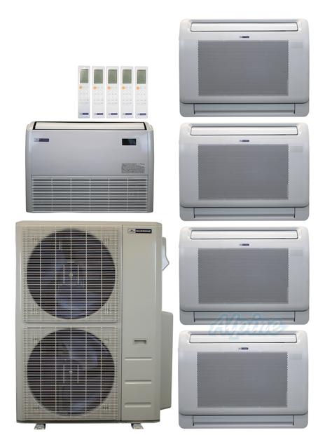 Photo of Blueridge BXM3A55UC0-12LW-12LW-12LW-12LW-24FC 51,000 BTU (4.3 Ton) 5-Zone 22.2 SEER2 Inverter R-454B XM3 Series Heat Pump Ultra Cool/Ultra Heat System 61118