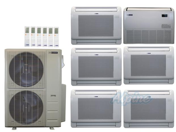 Photo of Blueridge BXM1A60SC0-9LW-9LW-9LW-9LW-12LW-18FC 60,000 BTU (5 Ton) 6-Zone 22 SEER2 Inverter R-454B XM1 Series Heat Pump Condenser System 61934