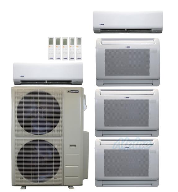 Photo of Blueridge BXM1A60SC0-9WM-12LW-12LW-12LW-24WM 60,000 BTU (5 Ton) 5-Zone 22 SEER2 Inverter R-454B XM1 Series Heat Pump Condenser System 61042