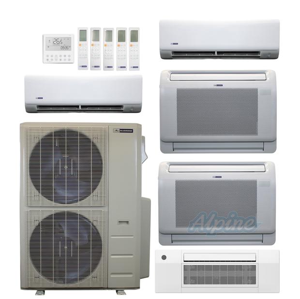 Photo of Blueridge BXM3A55UC0-9CC1-9WM-12LW-12LW-24WM 51,000 BTU (4.3 Ton) 5-Zone 22.2 SEER2 Inverter R-454B XM3 Series Heat Pump Ultra Cool/Ultra Heat System 61074