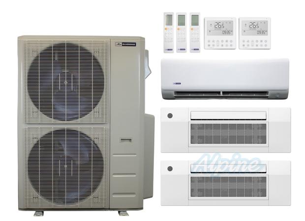 Photo of Blueridge BXM1A48SC0-9CC1-9CC1-24WM 47,000 BTU (3.9 Ton) 3-Zone 24 SEER2 Inverter R-454B XM1 Series Heat Pump Condenser System 61054