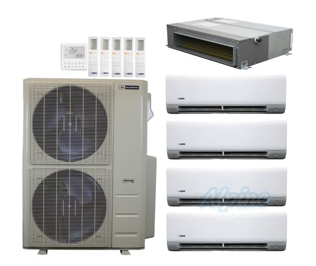 Photo of Blueridge BXM1A48SC0-6WM-9WM-9WM-12WM-18CDH 46,000 BTU (3.8 Ton) 5-Zone 22.2 SEER2 Inverter R-454B XM1 Series Heat Pump Condenser System 61056