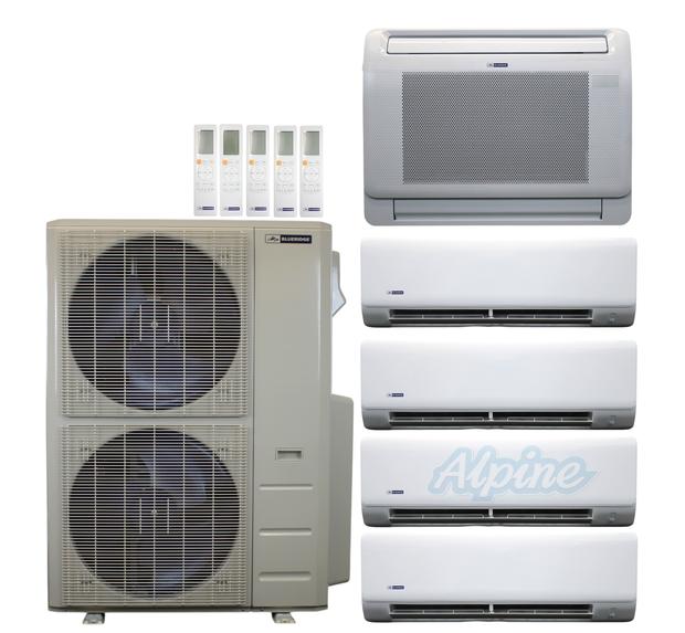 Photo of Blueridge BXM3A55UC0-6WM-6WM-6WM-9LW-33WM 55000 BTU (4.58 Ton) 5-Zone 22.2 SEER2 Inverter R-454B XM3 Series Heat Pump Ultra Cool/Ultra Heat System 63296