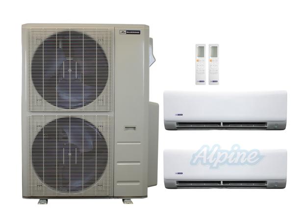Photo of Blueridge BXM1A48SC0-18WM-18WM 47,000 BTU (3.9 Ton) 2-Zone 24 SEER2 Inverter R-454B XM1 Series Heat Pump Condenser System 61052