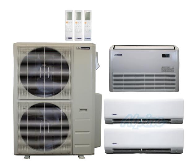 Photo of Blueridge BXM3A48UC0-12WM-12WM-24FC 47,000 BTU (3.9 Ton) 3-Zone 23 SEER2 Inverter R-454B XM3 Series Heat Pump Ultra Cool/Ultra Heat System 61067