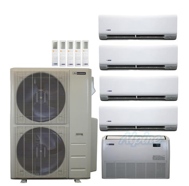 Photo of Blueridge BXM1A60SC0-6WM-9WM-12WM-12WM-24FC 60,000 BTU (5 Ton) 5-Zone 22 SEER2 Inverter R-454B XM1 Series Heat Pump Condenser System 61058