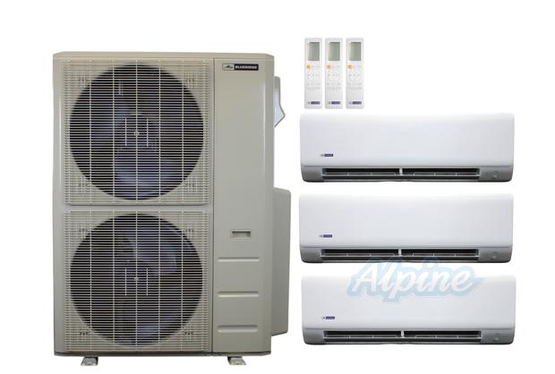 Photo of Blueridge BXM3A48UC0-12WM-12WM-18WM 47,000 BTU (3.9 Ton) 3-Zone 23 SEER2 Inverter R-454B XM3 Series Heat Pump Ultra Cool/Ultra Heat System 61060