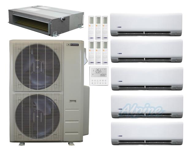 Photo of Blueridge BXM3A55UC0-6WM-6WM-9CDH-9WM-9WM-12WM 52,000 BTU (4.3 Ton) 6-Zone 21.1 SEER2 Inverter R-454B XM3 Series Heat Pump Ultra Cool/Ultra Heat System 61930