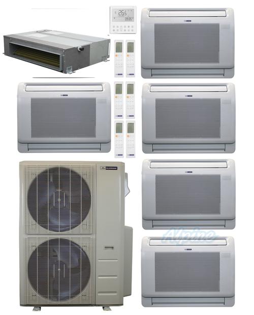 Photo of Blueridge BXM3A55UC0-9CDH-9LW-9LW-9LW-12LW-12LW 52,000 BTU (4.3 Ton) 6-Zone 21.1 SEER2 Inverter R-454B XM3 Series Heat Pump Ultra Cool/Ultra Heat System 61933