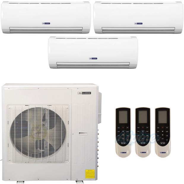 Photo of Blueridge BMKH4221-18W-18W-18W 36,000 BTU (3 Ton) 3-Zone 21 SEER2 Inverter R-410A XM2 Series Heat Pump Ultra Cool/Ultra Heat System 43614