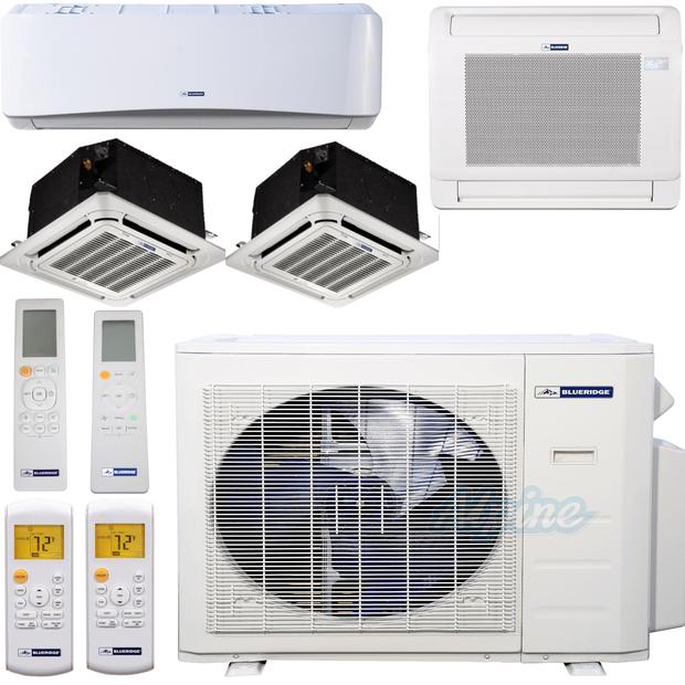 Photo of Blueridge BMM3622-9W-9C-9C-12L 36,000 BTU (3 Ton) 4-Zone 23.1 SEER2 Inverter R-410A XM1 Series Heat Pump Condenser System 51601