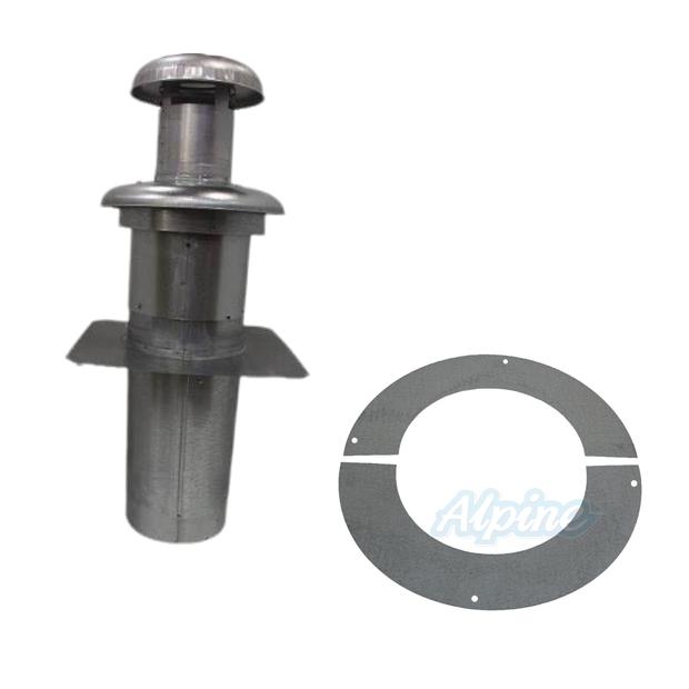 Photo of Alpine AH903662 KIT 21-35 in. Telescopic Roof Jack, 2.5/12 Pitch, and Ceiling Ring Fire Stop KIT 56458