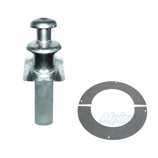 Photo of Alpine AH903660 KIT 27-47 in. Telescopic Flat Roof Jack and Ceiling Ring Fire Stop KIT 56457