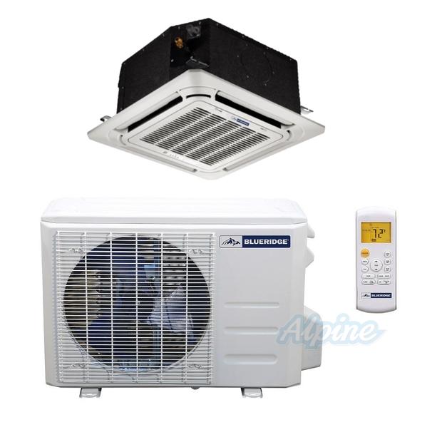Photo of Blueridge BMY12HH22CC 12,000 BTU (1 Ton) 21.5 SEER / 21.1 SEER2 - S4 SERIES - 208/230V Single Zone HYPER HEAT Ceiling Cassette Ductless Mini Split System- WiFi Capable 31121