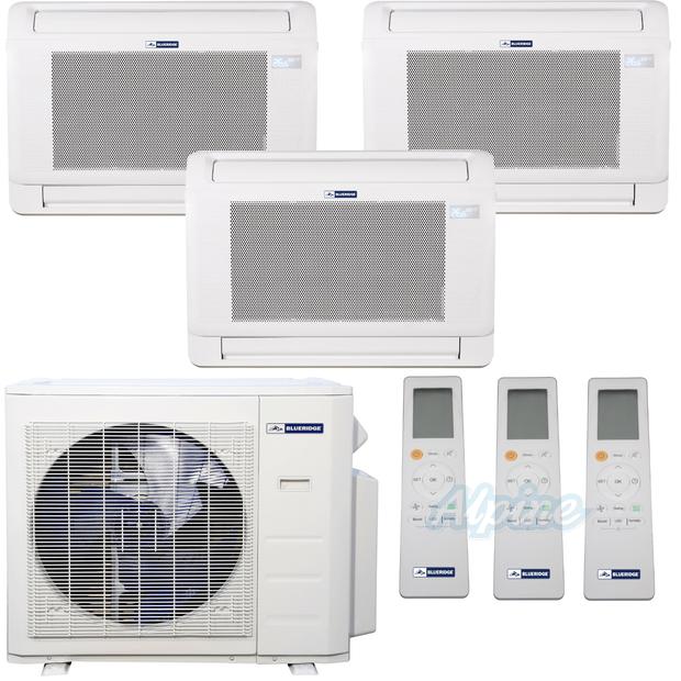 Photo of Blueridge BMM3622-12L-12L-12L 36,000 BTU (3 Ton) 3-Zone 23.1 SEER2 Inverter R-410A XM1 Series Heat Pump Condenser System 45863