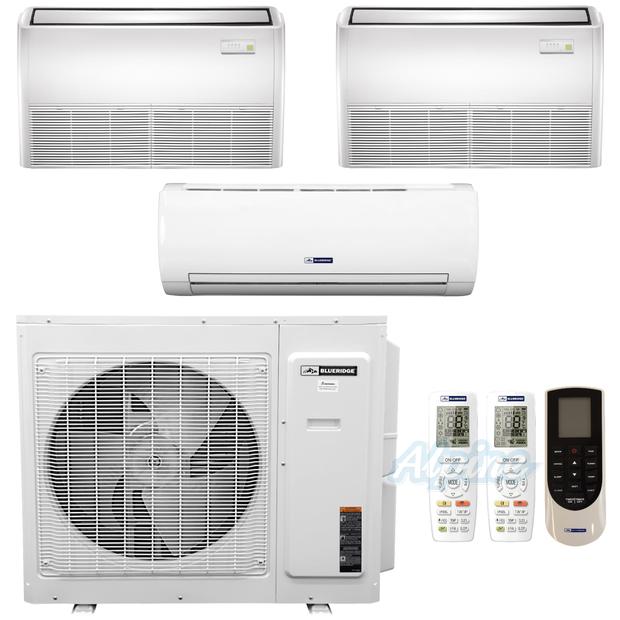 Photo of Blueridge BMKH3021-9W-12F-12F 30,000 BTU (2.5 Ton) 21 SEER / 21 SEER2 - M3 SERIES - Three Zone Ductless Mini-Split Heat Pump System 43679